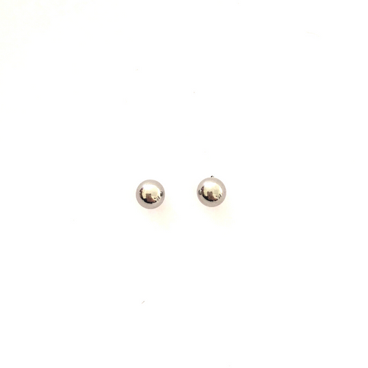 Silver Pearl Earring - Stainless Steel.