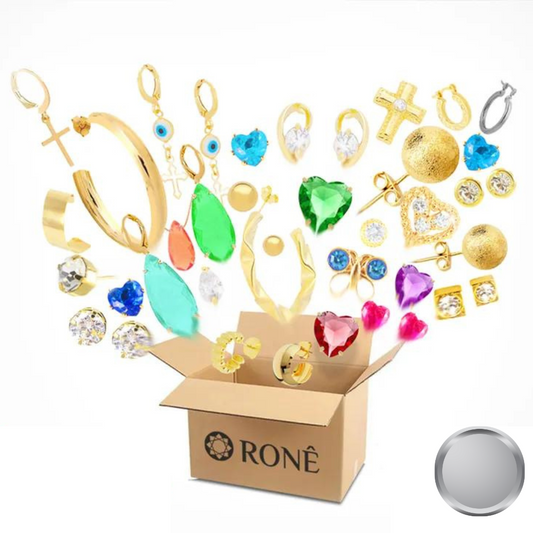 SILVER KIT WITH 36 VARIOUS JEWELERY - 100€+VAT