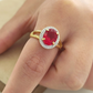 Red Oval Ring