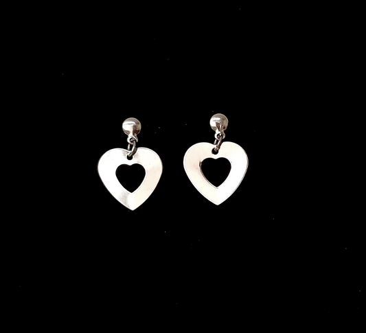 Earring Heart IV - Stainless Steel.