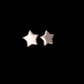 Boucle d'oreille étoile G - Acier inoxydable.