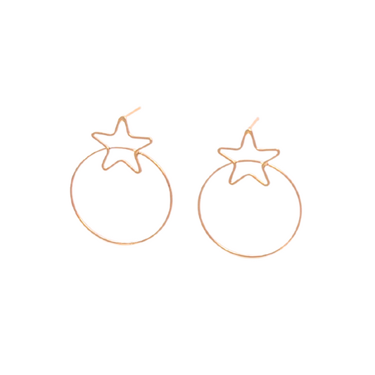 Star Circle Earring