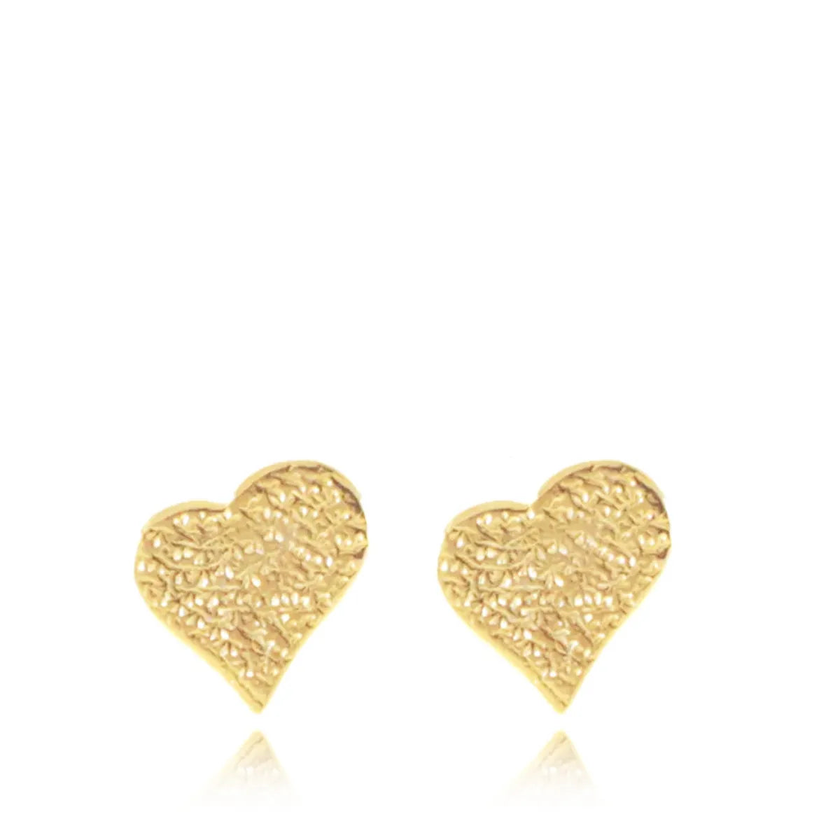 Scratched Heart Earring