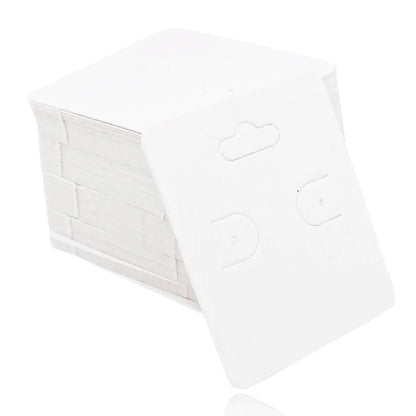 Tarjeta blanca para 2 pendientes - Paquete de 10 unidades